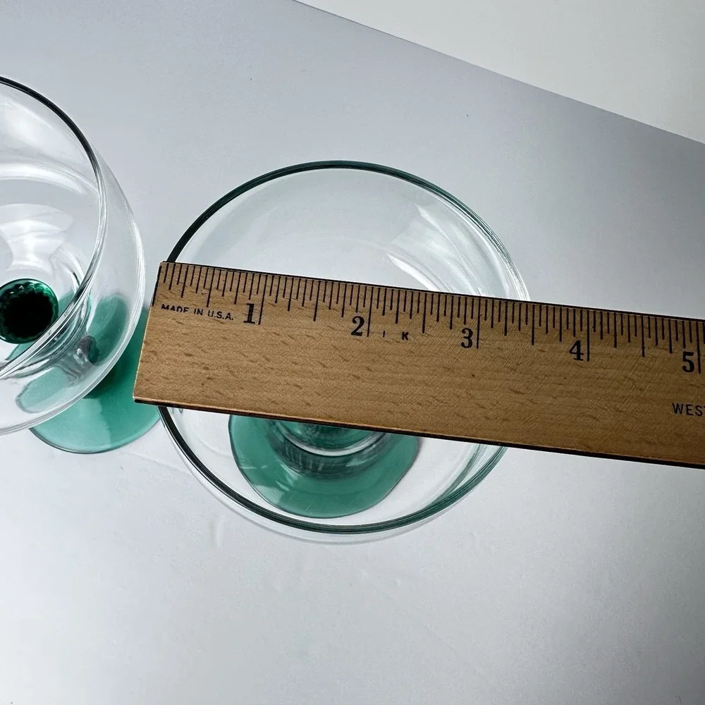 Libbey Cactus Margarita Cocktail Glasses 8 Oz Set Of 2 Green Stem Southwest